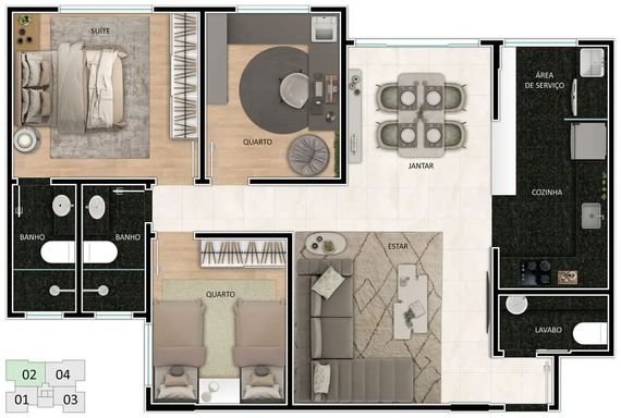 Planta do apartamento