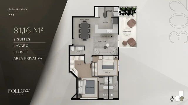 Planta do apartamento