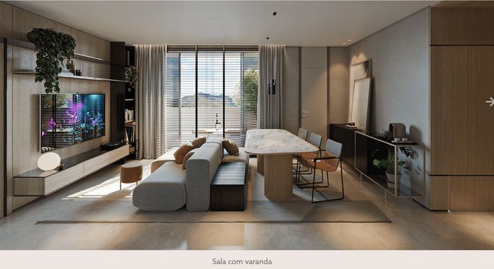 Sala com varanda
