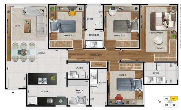 Planta do apartamento