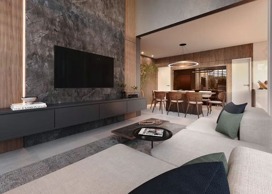 SALA COM PÉ DIREITO DUPLO