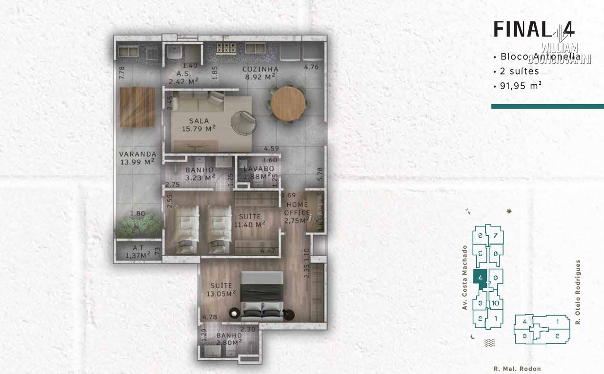 Apartamento, 2 quartos, 92 m² - Foto 2