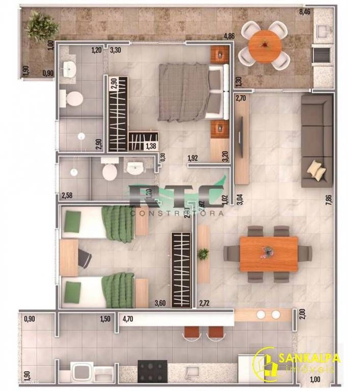 Apartamento, 2 quartos, 83 m² - Foto 6