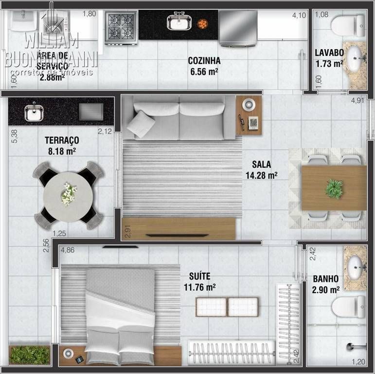 Apartamento, 1 quarto, 55 m² - Foto 16