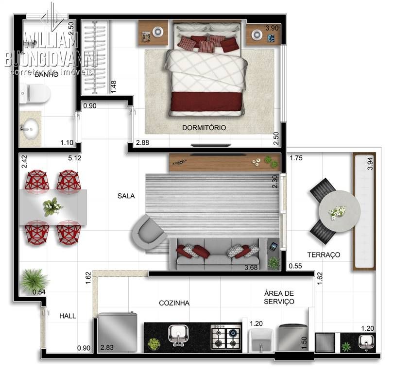 Apartamento, 2 quartos, 52 m² - Foto 4