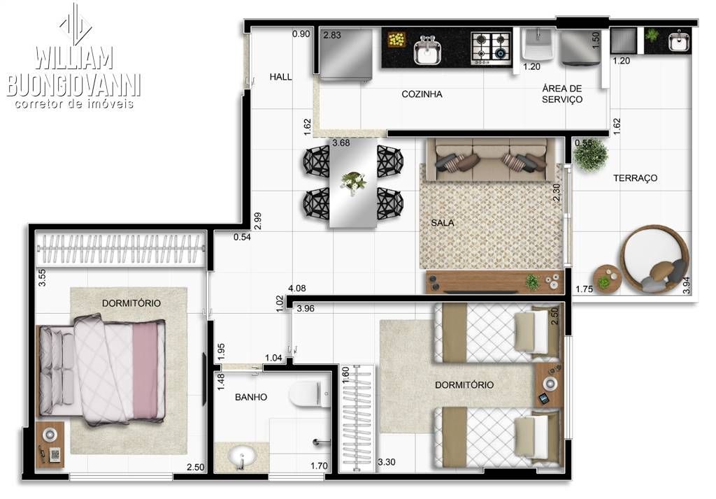 Apartamento, 2 quartos, 52 m² - Foto 6