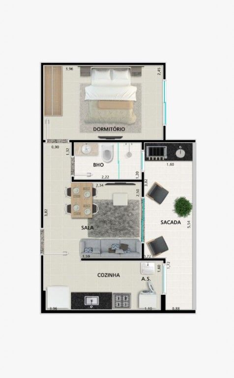 Apartamento, 2 quartos, 71 m² - Foto 2