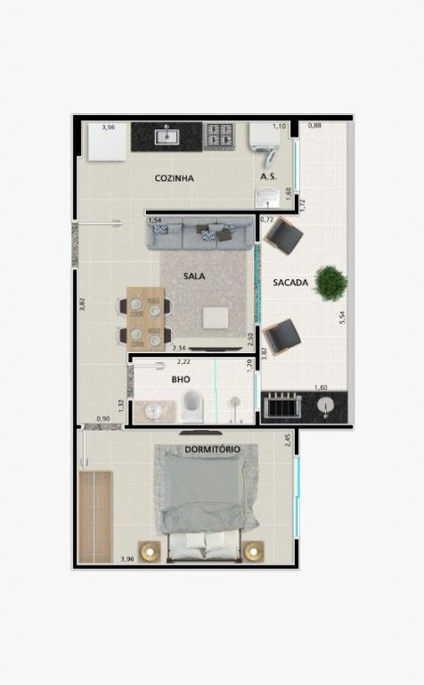 Apartamento, 2 quartos, 71 m² - Foto 3