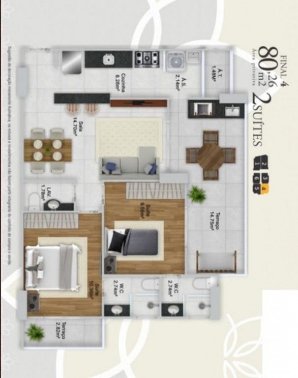 Apartamento, 2 quartos, 80 m² - Foto 1