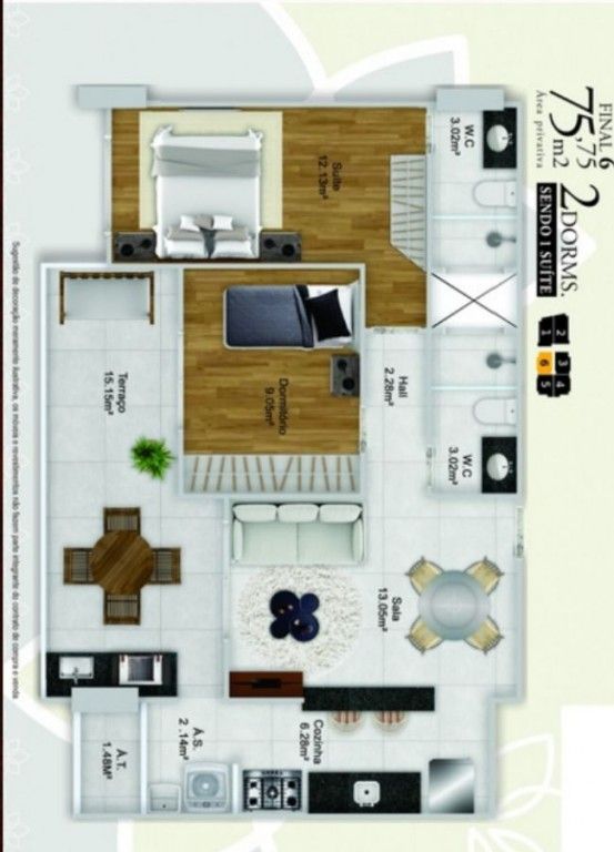 Apartamento, 2 quartos, 76 m² - Foto 1