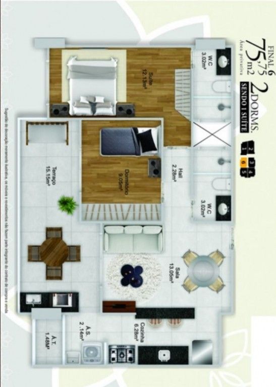 Apartamento, 2 quartos, 76 m² - Foto 1