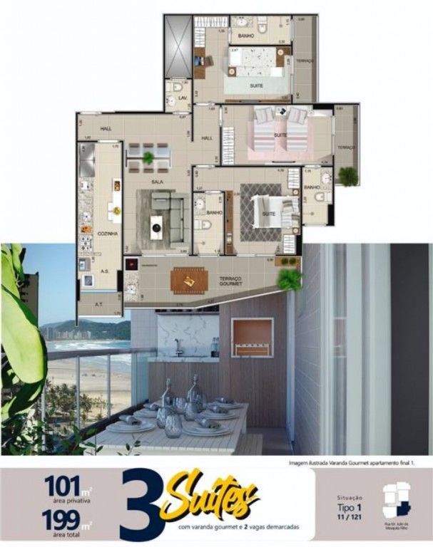 Apartamento, 3 quartos, 101 m² - Foto 9