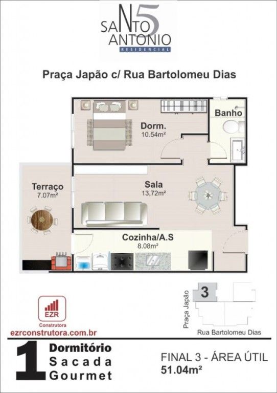 Apartamento, 1 quarto, 51 m² - Foto 20
