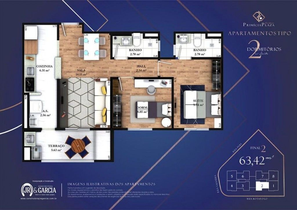 Apartamento, 2 quartos, 63 m² - Foto 2