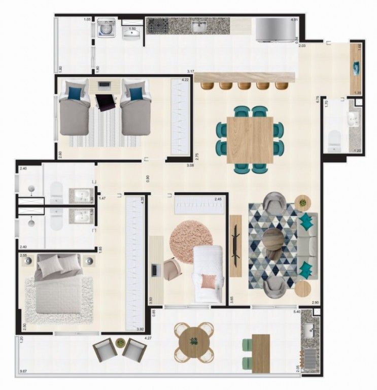 Apartamento, 3 quartos, 115 m² - Foto 2
