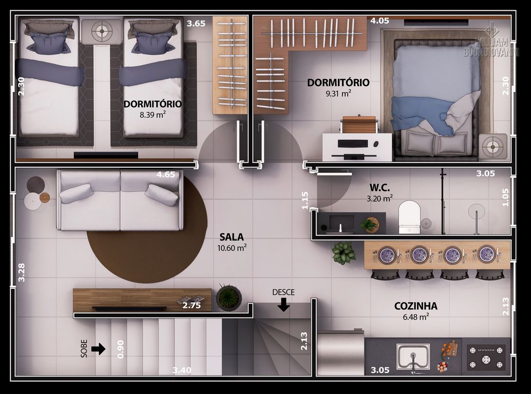 Casa de Condomínio, 3 quartos - Foto 2