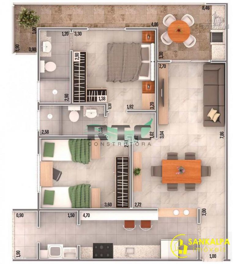Apartamento, 2 quartos, 83 m² - Foto 6