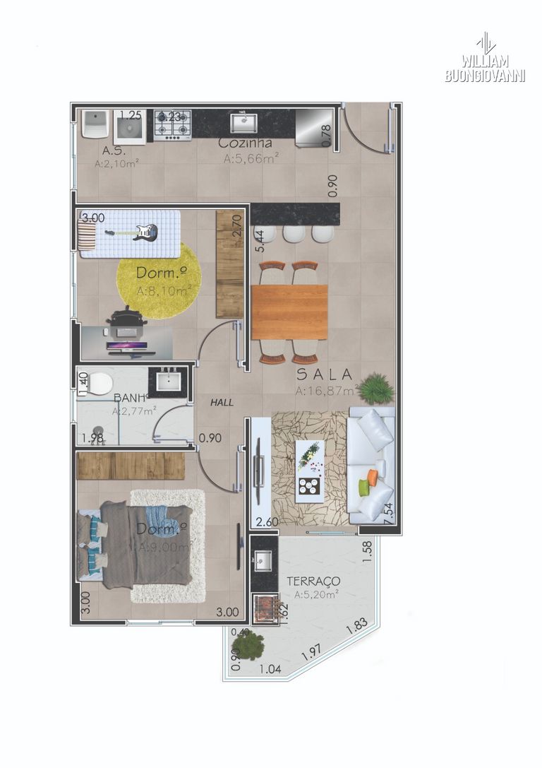 Apartamento, 2 quartos, 57 m² - Foto 7