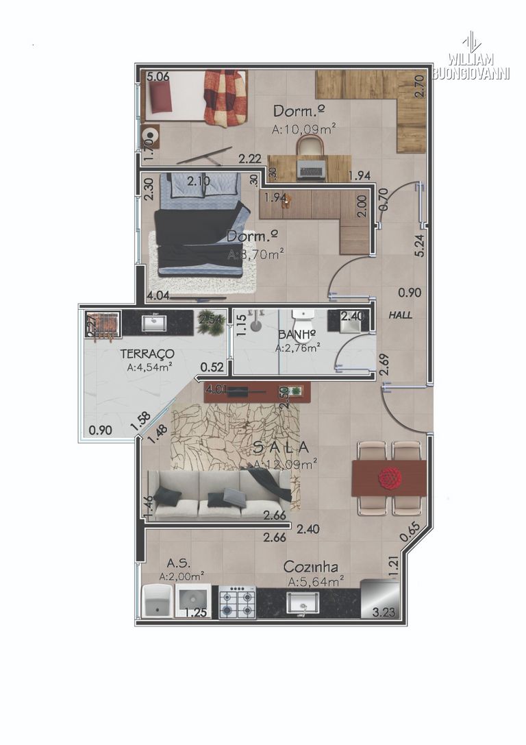 Apartamento, 2 quartos, 54 m² - Foto 7