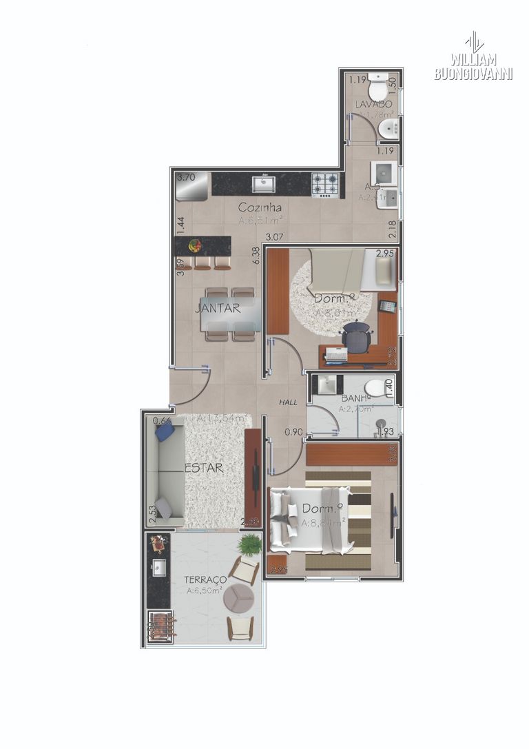 Apartamento, 2 quartos, 58 m² - Foto 7
