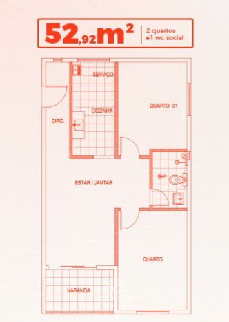 Apartamento, 2 quartos, 53 m² - Foto 9