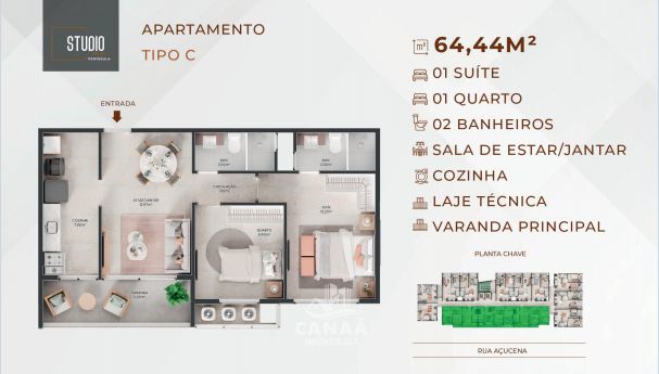Apartamento, 1 quarto, 43 m² - Foto 33