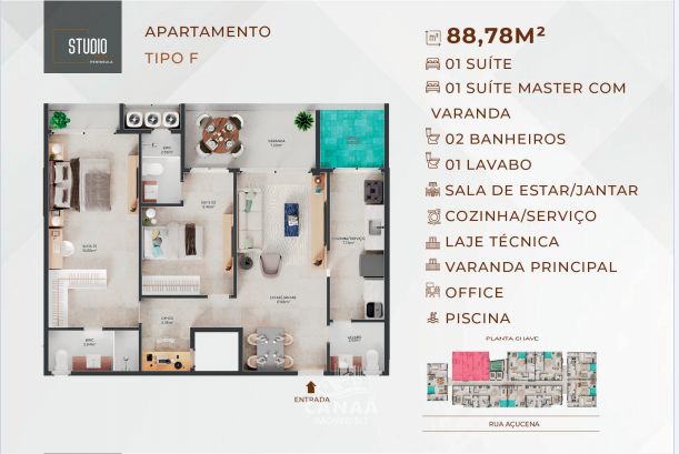Apartamento, 1 quarto, 43 m² - Foto 37