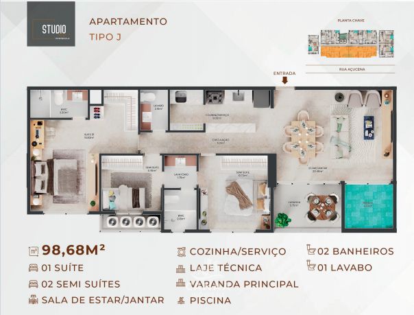 Apartamento, 2 quartos, 89 m² - Foto 41
