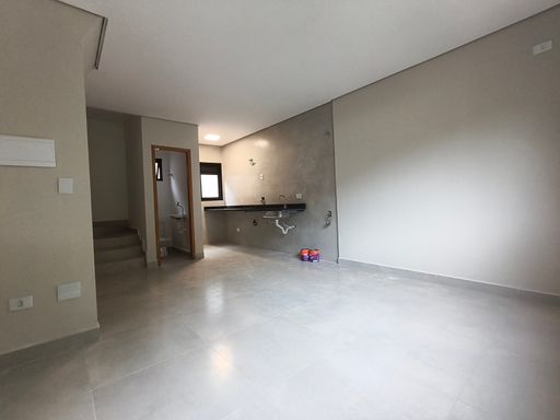 Sala e cozinha com ambiente integrado
