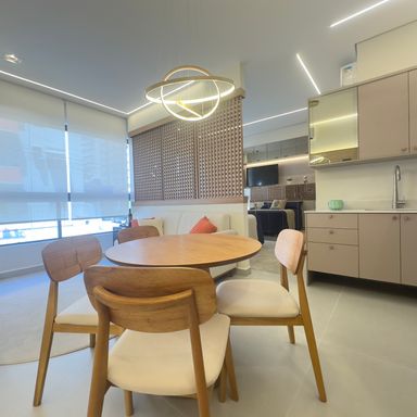 Fotos ilustrativas do apartamento decorado.