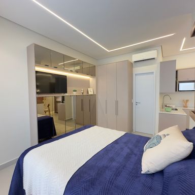 Fotos ilustrativas do apartamento decorado.