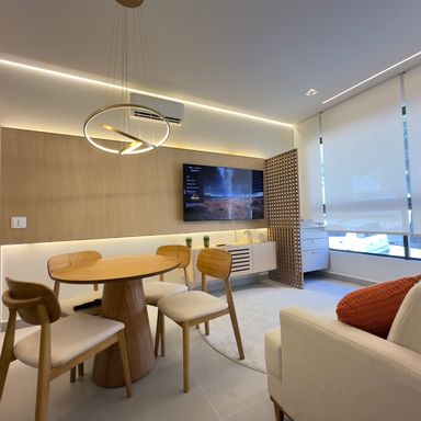 Fotos ilustrativas do apartamento decorado.