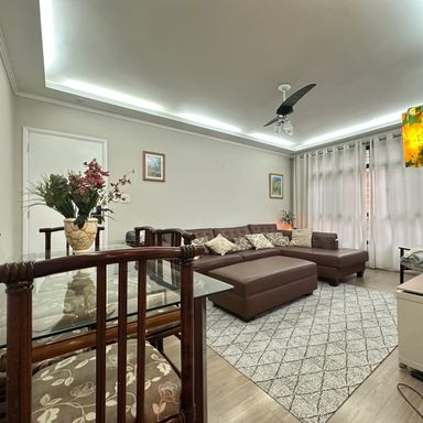 Sala para dois ambientes com ar-condicionado split