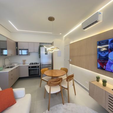 Fotos ilustrativas do apartamento decorado.