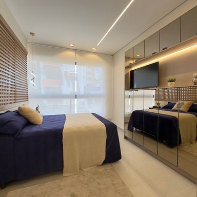 Fotos ilustrativas do apartamento decorado.