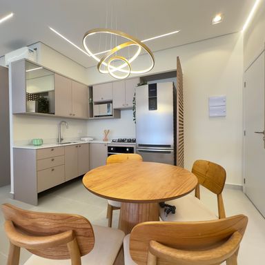 Fotos ilustrativas do apartamento decorado.