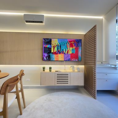 Fotos ilustrativas do apartamento decorado.