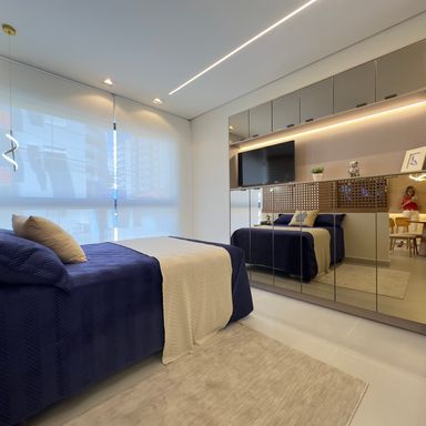 Fotos ilustrativas do apartamento decorado.