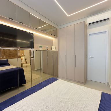 Fotos ilustrativas do apartamento decorado.