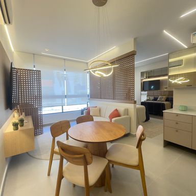 Fotos ilustrativas do apartamento decorado.