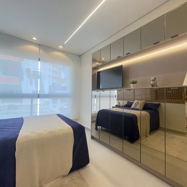 Fotos ilustrativas do apartamento decorado.