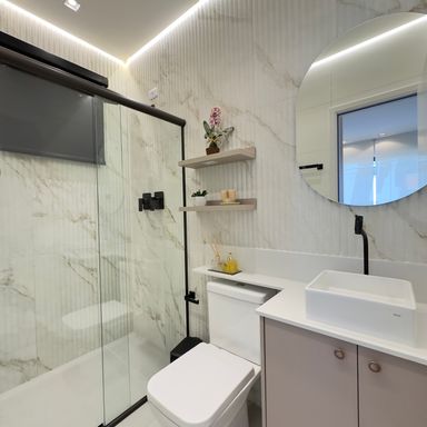 Fotos ilustrativas do apartamento decorado.