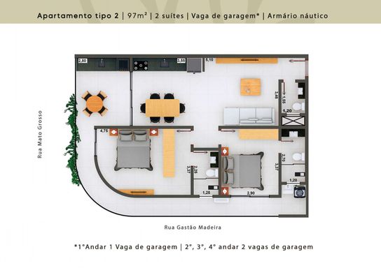 Planta 97m²