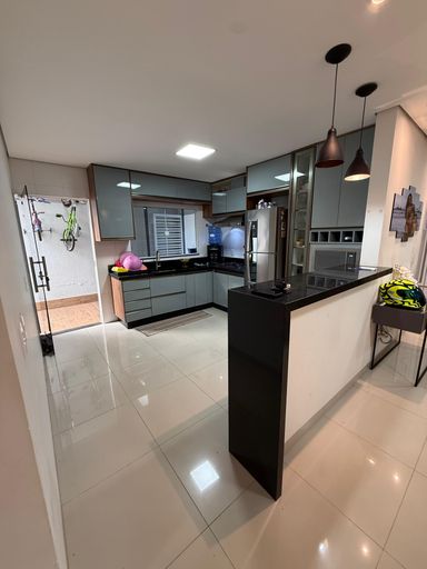 COZINHA AMERICA INTERNA,COM ARMARIO PLANEJADOS,BANCADA DE MARMORE