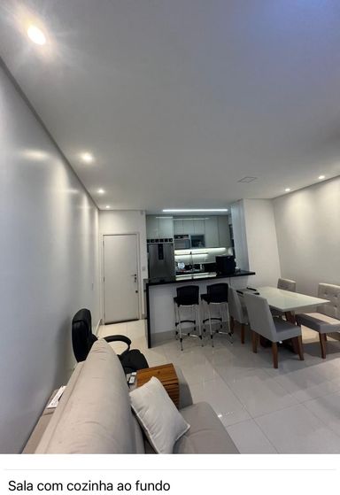 sala conjugalda com a cozinha