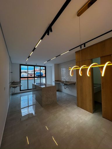 Sala integrada com a cozinha