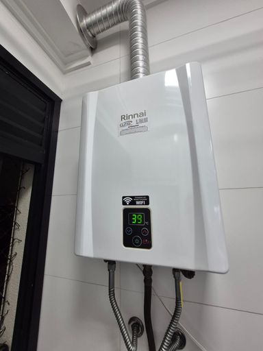 Aquecedor á gas no chuveiro e nas torneiras