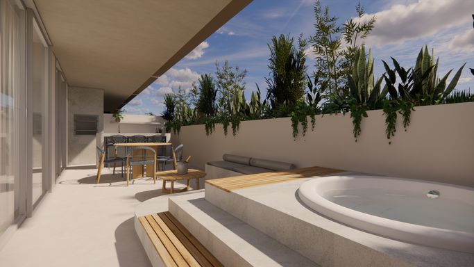 Unidade com garden