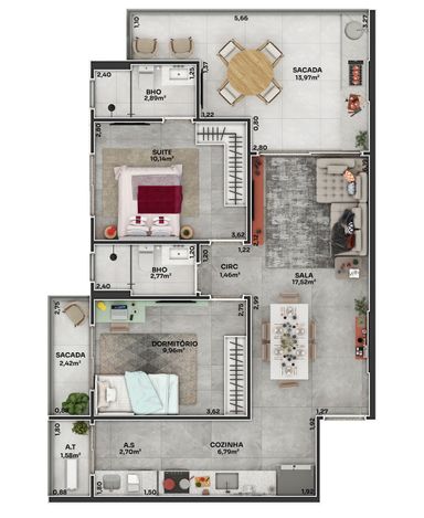 Planta do apto final 5