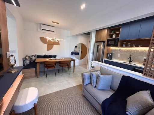 Sala integrada com a cozinha